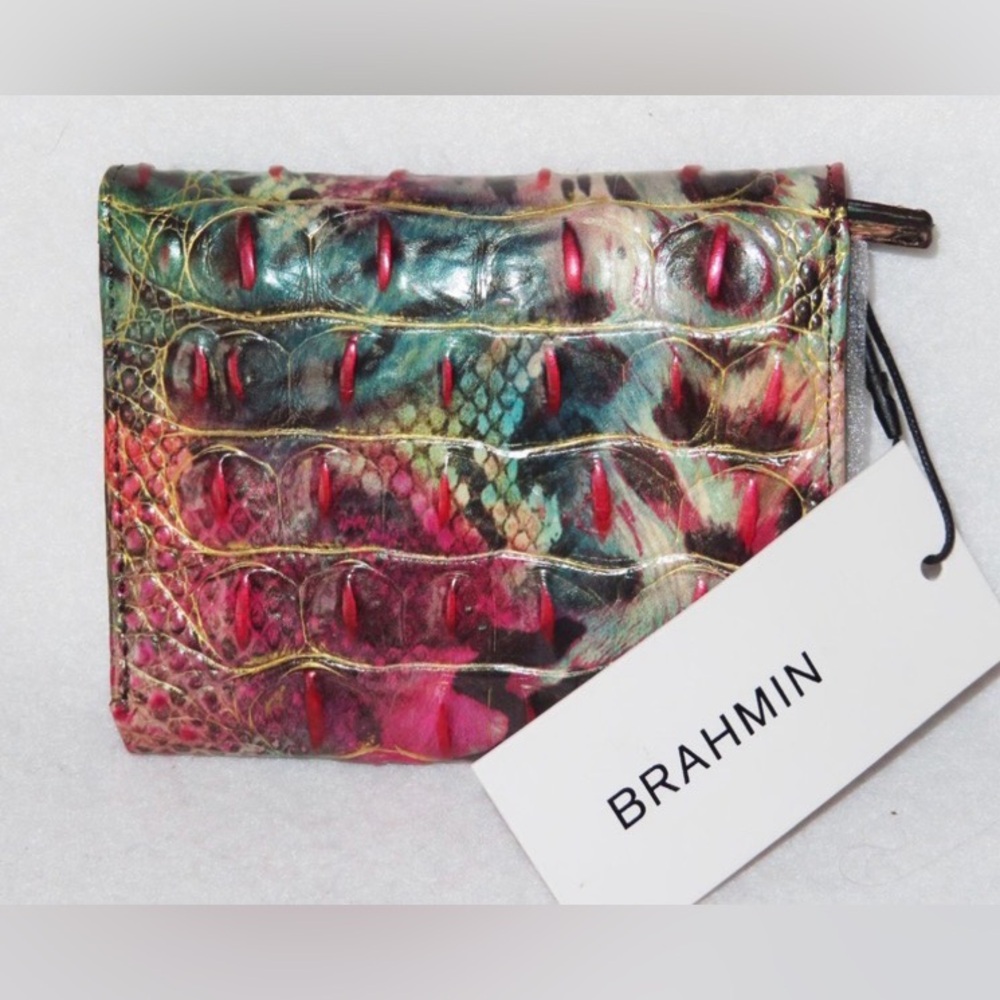 BRAHMIN Veronica SHAPESHIFTER Melbourne Genuine Leather Trifold Wallet NWOT - Picture 3 of 17